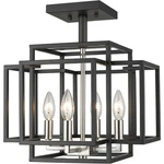 Z-lite 454SF-BK-BN Titania Semi-flush Mount Black And Brushed Nickel. Fixed Price $330.00.