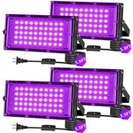 Thecham 50W Led Black Light IP66 Waterproof Outdoor W/ 5.9FT Plug - 4 Pack. Fixed Price $57.95.
