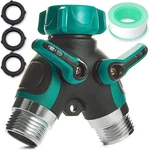 Trazon Water Splitter 2 Way, Garden Hose Connector Metal Body, Faucet. Fixed Price $12.69.