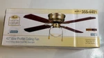 Turn The Century 42" Low Profile Ceiling Fan 355-4401 Blades Reversible Nib. Fixed Price $45.99.