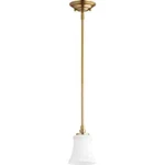 Quorum International Rossington Single Light 5" Wide Mini Pendant, Aged Brass. Fixed Price $35.95.