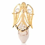 24K Gold Plated Crystal Studded Angel Night Light By Matashi - Nib. Fixed Price $19.95.