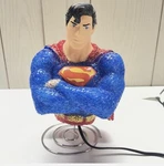 Superman Popcorn Table Lamp Night Light 9" Dc Comics Textured Plastic. Fixed Price $17.99.