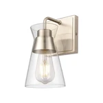 Elk Home Brookville 1-LIGHT Vanity With Burnished Brass Finish And Clear. Fixed Price $140.00.