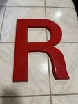 Vintage Channel Letter Salvaged Commercial Sign, Red, 13.5 17 Industrial. Fixed Price $55.00.