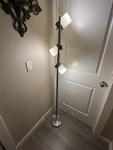 Latitude Run 65'' Brushed Silver Metal Floor Lamp 3 Cup Light Chrome Can. Fixed Price $103.96.