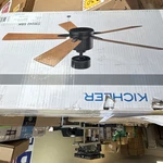 Kichler Lucian Ii 52IN Satin Black Indoor 5-BLADE Ceiling Fan Downrod Pull Chain. Fixed Price $159.99.