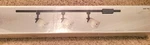 Hampton Bay 3-LIGHT Matte Black Linen Glass Linear Track Lighting Kit. Fixed Price $50.00.