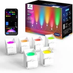 Smart Rgbcw Wall Sconces - 54 Scene Wifi Lights, Alexa Compatible, 6 Pack. Fixed Price $59.99.