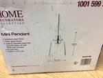 Home Decorators 1 Light Mini Pendant Clear Glass Polished Nickel Indoor Vintage. Fixed Price $20.00.