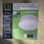 Eti Solid State Lighting 7" Led Flushmount, Dimmable, 810 Lumens, 3 Colors. Fixed Price $20.00.