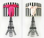 24.5" The Eiffel Tower Table Lamp With Bowknot Shade, For Kids Room. Fixed Price $54.99.