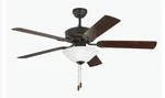Monte Carlo Ceiling Fan Finish/escabado Color/bronze Model #5HV52BZD 52"/LED. Fixed Price $100.00.