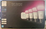 Philips Hue 75W Equivalent 1100 Lum Smart Light Bulb Starter Kit, New Sealed. Fixed Price $113.33.