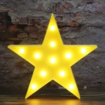 Led Marquee Star Sign Night Light, Battery Operated Shape Desk Table Lam.... Fixed Price $18.73.
