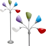 LF2006-SDM 67" Contemporary Multi Head Medusa 5 Light Adjustable Gooseneck Silv. Fixed Price $51.51.