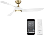 F-074L-SB/MW Swirl Indoor Ceiling Fan Soft Brass Matte White. Fixed Price $632.99.