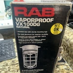 New Rab VX100DG Vaporproof Ceiling Mount Box Aluminum High Temp Lamp Light. Fixed Price $35.00.