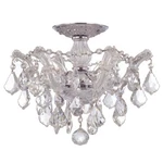 Crystorama Maria Theresa Lt Clr Crystal Semi-flush, Hand Cut 4430-CH-CL-MWP. Fixed Price $448.00.