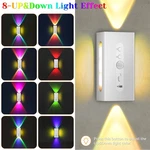 1-2X Smart Rgb Wall Lamp Magnetic Motion Sensor Led Night Light Gradient Stairs. Fixed Price $12.88.