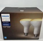 Philips Hue Smart Led Bulb White Ambiance Dimmable BR30 800 Lumens (2-PACK) New!. Fixed Price $29.77.