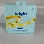 Onn Multicolor Led Light Strip With Remote Control, 25'. Fixed Price $8.99.