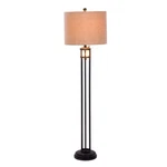 Fangio Lighting 60" Floor Lamp Nightlight, Black Metal & Frosted Glass W-1537. Fixed Price $217.99.