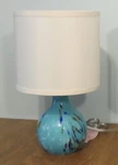 Vintage Lite Source LS-20073AQUA Table Lamp With Fabric Shade Pepita Collection. Fixed Price $90.00.