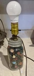 Vtg Atl Mason Jar Accent Table Lamp / Night Light Old Buttons. Fixed Price $46.49.