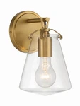 Luxe Gold One Light Wall Sconce From The Voss Collection. Fixed Price $158.00.