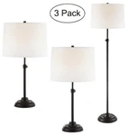 Lite Source LS-83688ORB/3PK Sandoval Floor & 2) Table Lamp Set Oil Rubbed Bronze. Fixed Price $191.81.