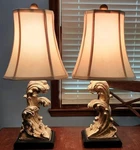 Uttermost Ocean Sea Wave Table Lamps Pair Set Of 2 Beautiful Nautical Golden. Fixed Price $249.99.