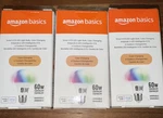 3 X Amazon Basics Smart A19 Led Light Bulb, Color Changing, 2.4 Ghz Wi-fi. Fixed Price $22.99.