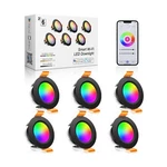 Inshareplus 2 Inch Smart Recessed Lighting, 6 Pack Wifi Black Led Downlight 5.... Fixed Price $119.61.