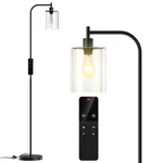 Wio-mio Industrial Floor Lamp With Glass Shade, Modern Dimmable Black. Fixed Price $46.99.