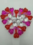 25 Valentine Heart Lights, Bulbs Red Clear Pink For Ceramic Christmas Tree Pegs. Fixed Price $5.99.