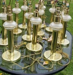 * Pair (2) Mcm Lamp Base Vtg Hotel Lighting Buy Pr. Or All 20 Warehouse Find. Fixed Price $127.00.