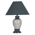 15-INCH Tall Black Color Ceramic Accent Table Lamp With Linen Shade Ore 609BK. Fixed Price $24.95.