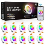 Inshareplus 10 Pack 2 Inch Smart Recessed Lighting, Wifi Led Downli... Fast Ship. Fixed Price $198.99.