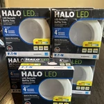 Lot 9 New/old Stock Halo RL460WH830 4" Led Retrofit Baffle Trim Soft White. Fixed Price $74.99.