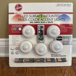 Hoover Led Surface Mounted Accent Multi-color Lights W/ Remote Control 5 Pack. Fixed Price $16.99.