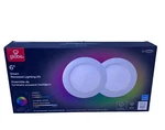 2-PACK Globe Electric Smart 6" Rgb Led Canless Recessed Light Wi-fi Adjustable. Fixed Price $35.99.