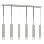 Cal Lighting Troy Integrated Led Lights Pendant, Brushed Steel FX-3723-6P-BS. Fixed Price $1488.00.