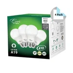 Euri Lighting EA19-6140-4 (4 Pack) Bright White Led Bulbs 4000K, 9W=60W. Fixed Price $12.99.