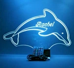 Swimming Dolphin Night Light Up Lamp Led Personalized Free Engraved With Remote. Fixed Price $34.99.