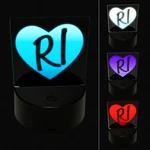 Ri Rhode Island State In Heart 3D Illusion Led Night Light Sign Lamp. Fixed Price $19.99.
