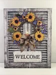 Osw 15.5 X 19.75 Wreath Shutter Home Decor Led Art Canvas Light Up Picture. Fixed Price $15.99.