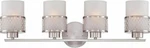 Nuvo 60-4684 Vanity Light Fixture Brushed Nickel Finish With Frosted Glass. Fixed Price $105.27.