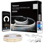 Tatazone 32.8FT Smart White Cob Led Strip Light, App/remote, 6500K Wifi. Fixed Price $86.19.