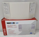 Nicor Dual Head Led Adjustable Compact Emergency Light Fixture EML4. Fixed Price $39.14.